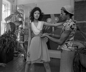 12 Apr 1971, New York, New York, USA --- Fashion designer Stephen Burrows during a fitting with model Pat Cleveland in his East Village studio. --- Image by © CondÈ Nast Archive/Corbis